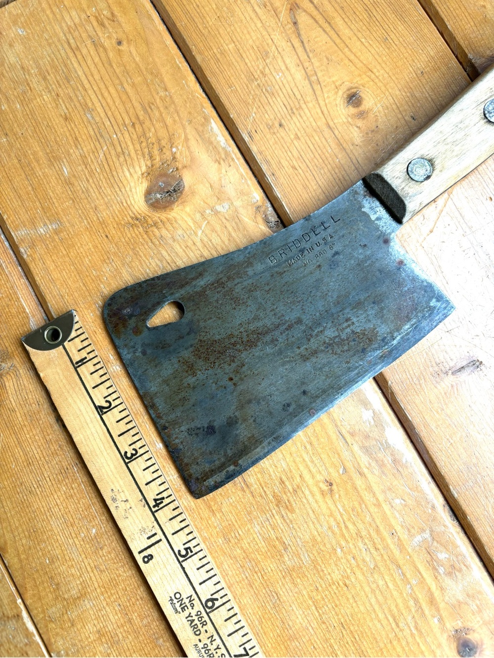 Antique Briddell Carbon Steel Cleaver - Picture 12 of 12